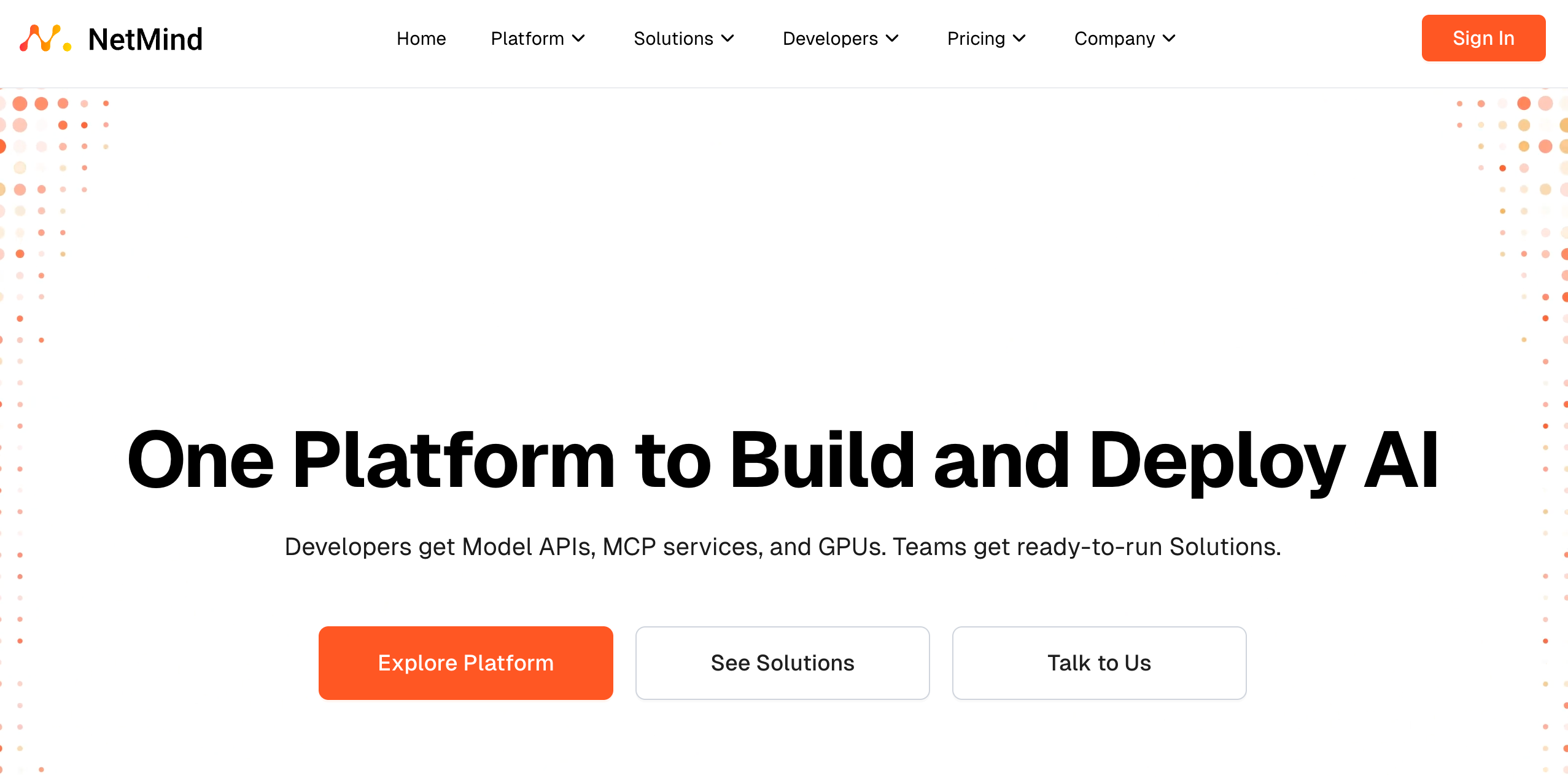 Netmind initial page